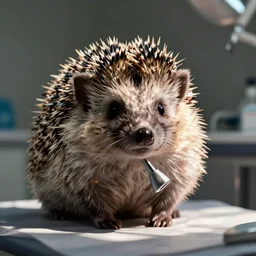 photo of a hedgehog dentist