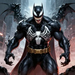 a fusion between batman and venom.
