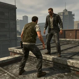 man kills g-man on the roof, detailed, garry's mod