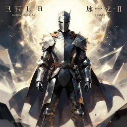 album cover art for knight in front of polygons by akihiko yoshida