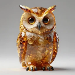 portrait of an owl made out of amber. intricate artwork by tooth wu wlop beeple dan mumford concept art, octane render, trending on art station