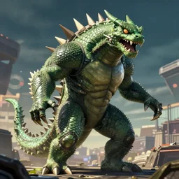 “ a still of gojira, gta iii graphics aesthetic ”