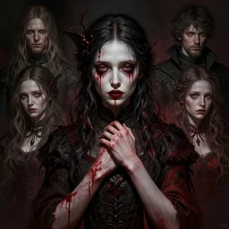 masterpiece concept art, a beautiful highly detailed bloodborne lady, emotional, cinematic moody colors, realistic shaded lighting poster by ilya kuvshinov, magali villeneuve, artgerm, jeremy lipkin and michael garmash and rob rey
