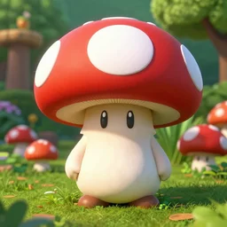 the mushroom kingdom from super mario bros depicted in real life, photorealistic, by ansel adams