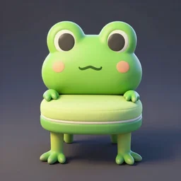 froggy chair, 3d model, animal crossing, froggy chair, adorable, cute, detailed