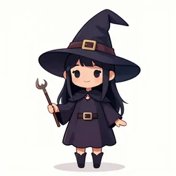 cute witch, clip art, trending on artstation, 8 k,