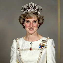 coronation painting of princess diana as queen of great britain