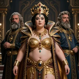 portrait, mei from overwatch as the queen of an ancient civilization, by diego gisbert llorens and donato giancola, regal, chubby, dramatic lighting, intricate, hyper realistic, highly detailed, centered, cinematographic