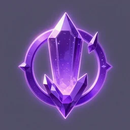 purple powerful magic mana symbol, crystal structure, epic legends game icon, stylized digital illustration, radiating, a glowing aura, global illumination, ray tracing, hdr, unreal engine, octane render, trending on arstation, by ian pesty and katarzyna bek - chmiel