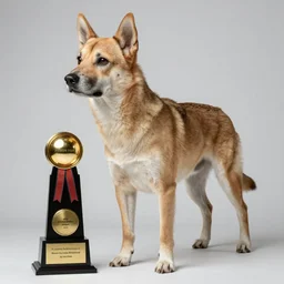 a dog with human body, award winner, highly detailed