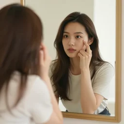 she sees her reflection in the mirror, she knows it is good