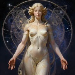 goddess of space and time, accurate anatomy, only two hands, highly detailed, digital painting, artstation, concept art, smooth, sharp focus, illustration, Unreal Engine 5, 8K, art by sakimichan, artgerm and greg rutkowski and alphonse Mucha