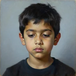 a beautiful portrait of a 2 5 years old spaced out indian stoner boy, 1 9 9 0 s, head and upper body only, by laszlo moholy - nagy, by greg rutkowski, oil on canvas, trending on artstation, masterpiece, brilliant cold lighting, detailed, 8 k
