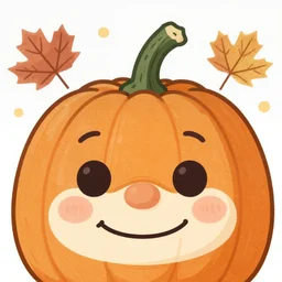 hand drawn cute one gnomes face in autumn pumpkin, detailed closeup face, concept art, low angle, high detail, warm lighting, volumetric, godrays, vivid, beautiful, trending on artstation, by jordan grimmer, huge scene, grass, art greg rutkowski