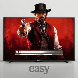 eazy - e in the red dead redemption loading screen, masterpiece, 8 k, 4 k, art by daren bader