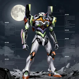 vitruvian mecha, isometric concept gundam macross evangelion, illuminated features, ink outlines, detailed hatching, dramatic moonlit lighting, diagram specifications notations, by alex pardee, dan mumford