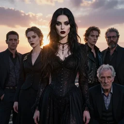 photographic portrait of a stunningly beautiful gothic female in soft dreamy light at sunset, god rays, contemporary fashion shoot, by edward robert hughes, gustav klimt, annie leibovitz and steve mccurry, david lazar, jimmy nelsson, breathtaking, 8 k resolution, extremely detailed, beautiful, establishing shot, artistic, hyperrealistic, beautiful face, octane render
