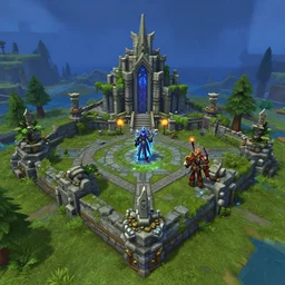 a modern squarein the style of a world of warcraft screenshot