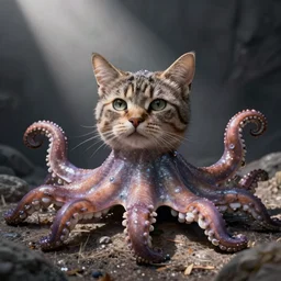 Extremely cute!!! cat octopus hybrid