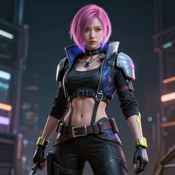 cyberpunk nun warrior, highly detailed, 4k, HDR, smooth, sharp focus, hyper realistic, high resolution