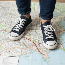 a map of shoes