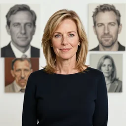 portrait of elizabeth montgomery by Mandy Jurgens and Richard Schmid and chuck close and mucha
