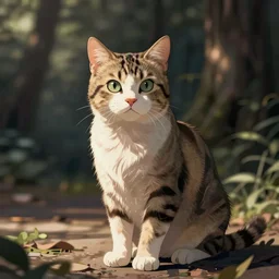a cat in anime artstyle, hdr, rtx