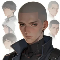 concept art close up poor cyberpunk character, by shinji aramaki, by christopher balaskas, by krenz cushart