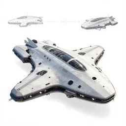 design schema of an alien spaceship