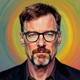 psychedelic portrait of walter white painted by alex grey, tool album cover art