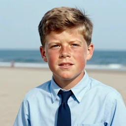 portrait of john f kennedy, 7 5 years old. photo with 1 5 mm lens, 1 9 9 2, nantucket beach