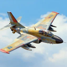 combat airplane from the side concept art colorful by gurmukh basin