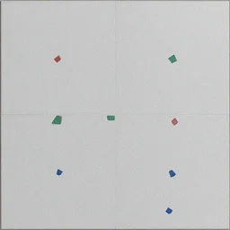 albedo texture of corporate grey flecked vinyl tiles with random red, green and blue tiles interspersed, flat lighting, constrast, top - down photo, perfectly tileable