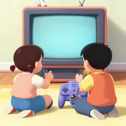 old photo of kids in front of tv playing nintendo 6 4
