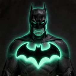 portrait glow in the dark batman, intricate, photo real, elegant, highly detailed, centered, grungy, digital painting, artstation, concept art, smooth, sharp focus