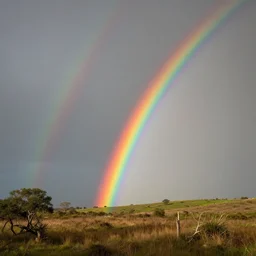 rainbow on a sunny day