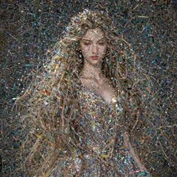 portrait of a princess with long hairs in a dress, highly detailed, dramatic, fantasy concept art by terry wei, OWL Studio and J.Dickenson, trending on Artstation, Pinterest