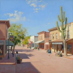 prescott arizona town square painting by raphael lacoste