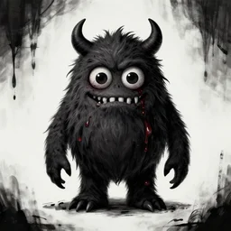 a creepy monster with original design