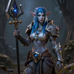 female draenei shaman, world of warcraft