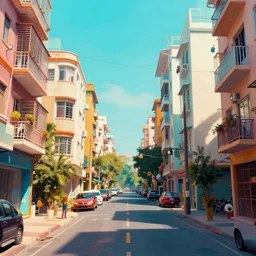 a liminal space neighborhood. 8 k resolution, beautiful, digital art, maximalist.