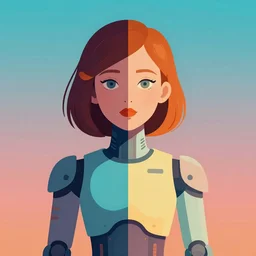 android sherilyn fenn fused with mary louise brooks 2 2 years old space woman, half robot and half woman, retro futurism, solaris, half portrait by stanley artgerm, dramatic lighting, ilya kuvshinov, trending on artstation, flat colour, geometric curves, gradient filter, pleasing tone colours