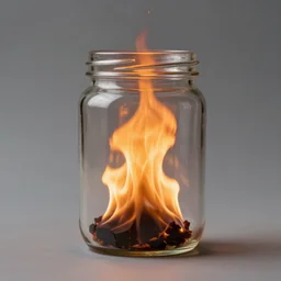 dslr photo still of a jar filled with fire, 8 5 mm f 1. 8