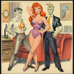 a pinup by gil elvgren and loish.