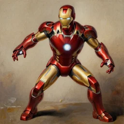 Iron Man painted by Leonardo da Vinci 4k detail