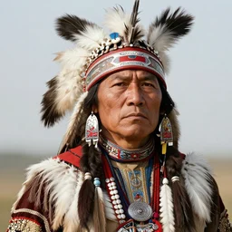 A Native American warrior, realistic, sharp focus, 8k high definition, insanely detailed, intricate, elegant, art by Guy Denning