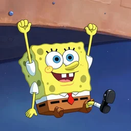 spongebob hanging out in space with his friend patrick starr