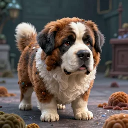 st bernard sized slime mould cinematic realistic 3 5 mm 8 k