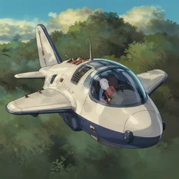 a sharp spaceship by studio ghibli 4 k