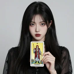 goth girl, tarot card